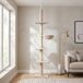 Árbol para Gato Aglomerado de Madera, Felpa, Sisal y PVC PawHut Árbol para Gato Aglomerado de Madera, Felpa, Sisal y PVC PawHut Crudo