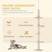 Árbol para Gato Aglomerado de Madera, Felpa, Sisal y PVC PawHut Árbol para Gato Aglomerado de Madera, Felpa, Sisal y PVC PawHut Crudo