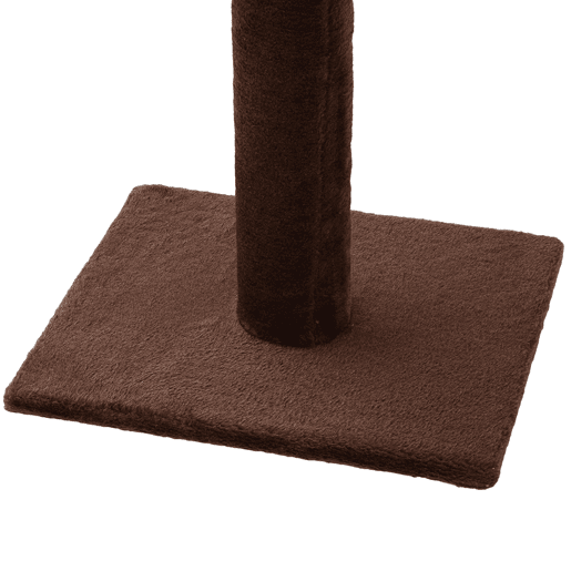 PawHut Árvore Arranhadora para Gatos Arranhador para Fixar ao Teto Altura Ajustável com Plataformas Poste de Sisal 40x34x230-260cm Marrom