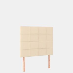 vidaXL Cabeceira de cama c LED tecido 90x5x118128cm crème