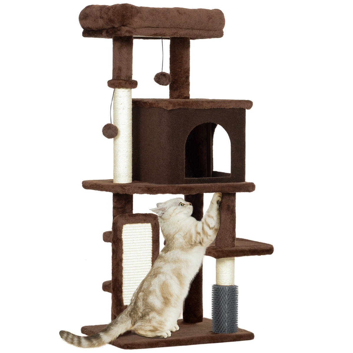 Árbol para Gatos Aglomerado de Madera PawHut