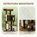 Árbol para Gato Aglomerado de Madera PawHut Árbol para Gato Aglomerado de Madera PawHut Marrón