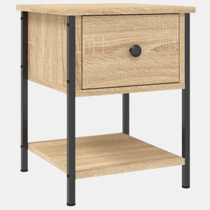 vidaXL Mesa cabeceira 34x35,5x45 cm derivados madeira carvalho sonoma