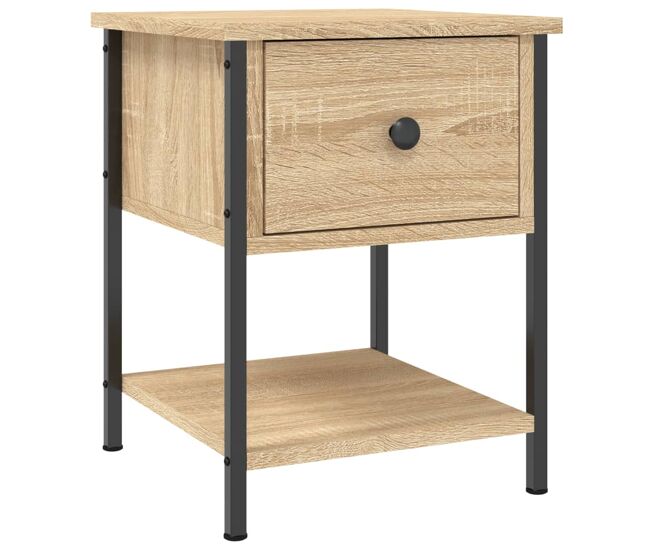 Vidaxl mesita de noche madera de ingeniería roble sonoma 34x35,5x45 cm