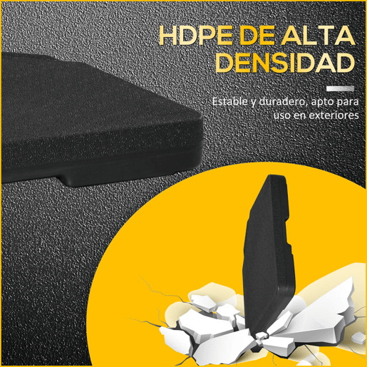 Outsunny Conjunto de Pesos para Base de Chapéu de Sol de 4 Peças Base para Chapéu de Sol Quadrado Preenchível 60 kg de Água 70 kg de Areia ou 80 kg Mixto para Base Cruzada Preto