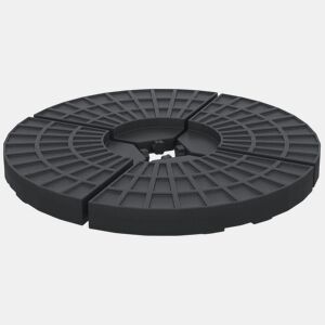 - Cor: Preto - Material: HDPE - Medidas: 48x48x8 cm (CxLxA) - Capacidade cada peça: 13 kg de água, 15 kg de areia e 17,5 kg ambos - Referência: 84D-061