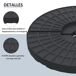 Base de Sombrilla HDPE Outsunny, deportes y ocio - fitness Base de Sombrilla HDPE Outsunny, deportes y ocio - fitness Negro