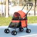 Carrito para Mascota Tela Oxford, Acero PawHut Carrito para Mascota Tela Oxford, Acero PawHut Rojo