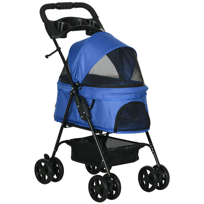 Cochecito para Mascotas Acero, Tela Oxford PawHut