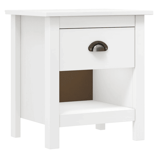 vidaXL Mesas cabeceira Hill 2 pcs 46x35x49,5cm pinho maciço
