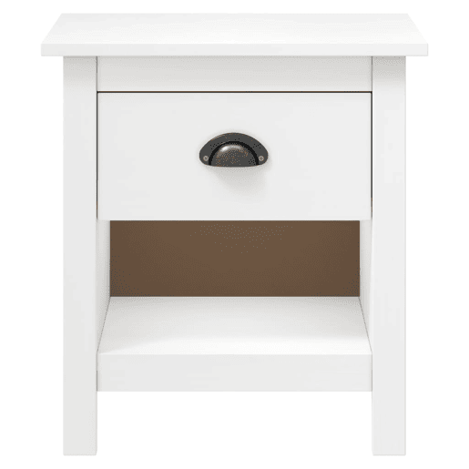 vidaXL Mesas cabeceira Hill 2 pcs 46x35x49,5cm pinho maciço
