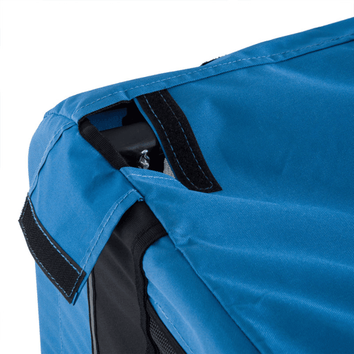 PawHut Reboque de Bicicleta para Cães Reboque de Bicicleta para Animais de Estimação com 1 Bandeira e Reflectores 130x73x90cm Azul e Preto