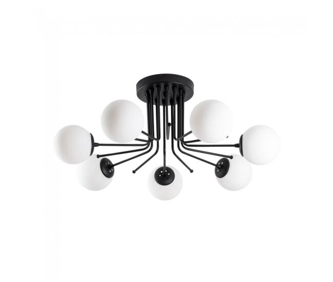 Plafón de techo marga negro 7 luces marca wonderlamp