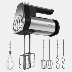 Cecotec Batedeira de varas com 500 W, 5 níveis de velocidade mais função Turbo e três acessório de aço inoxidável.