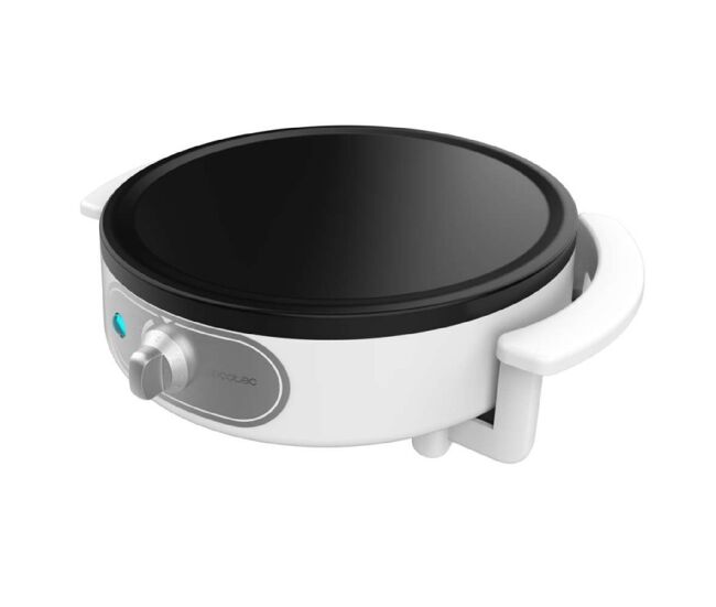 Cecotec crepera eléctrica fun creepy. potencia 1200w, revestimiento antiadherente, rodillo espaciador y espátula