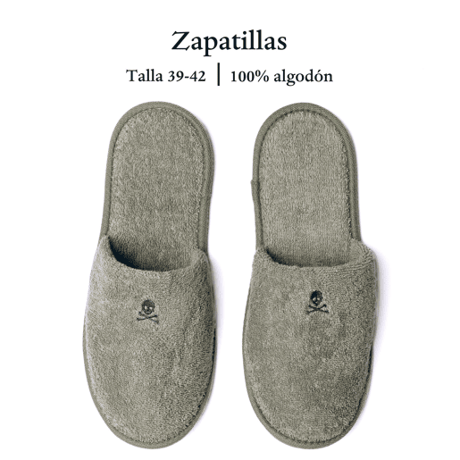 Conjunto Scalpers Roupão (S-M) e Chinelos (39-42) em 100% algodão