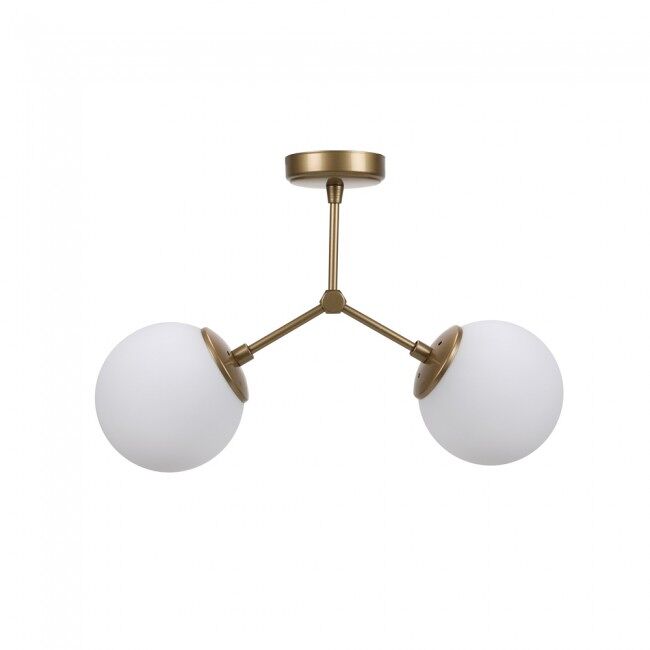 Plafón de techo Mulen (2 luces) Cristal - Metal Nórdico