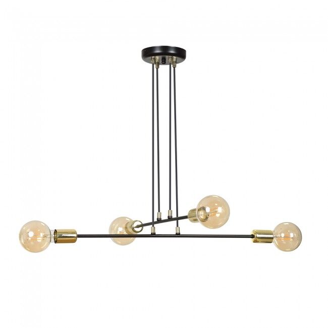Lámpara de techo sives negro 4 luces marca wonderlamp