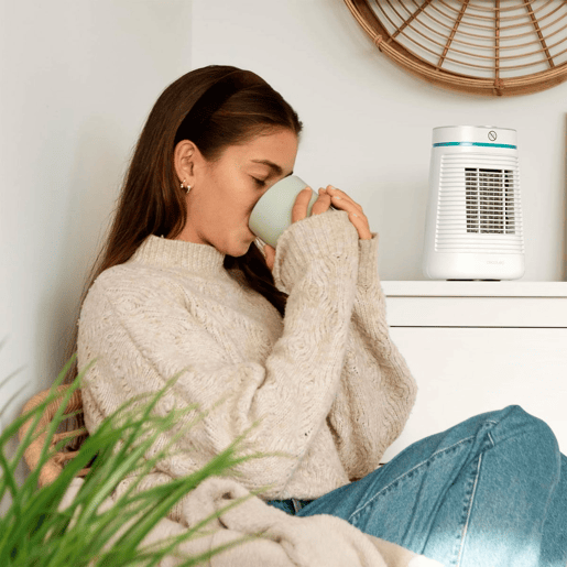 Cecotec Aquecedor cerâmico de mesa com 1500 W, função Oscilação, termóstato ajustável e 3 modos de funcionamento.