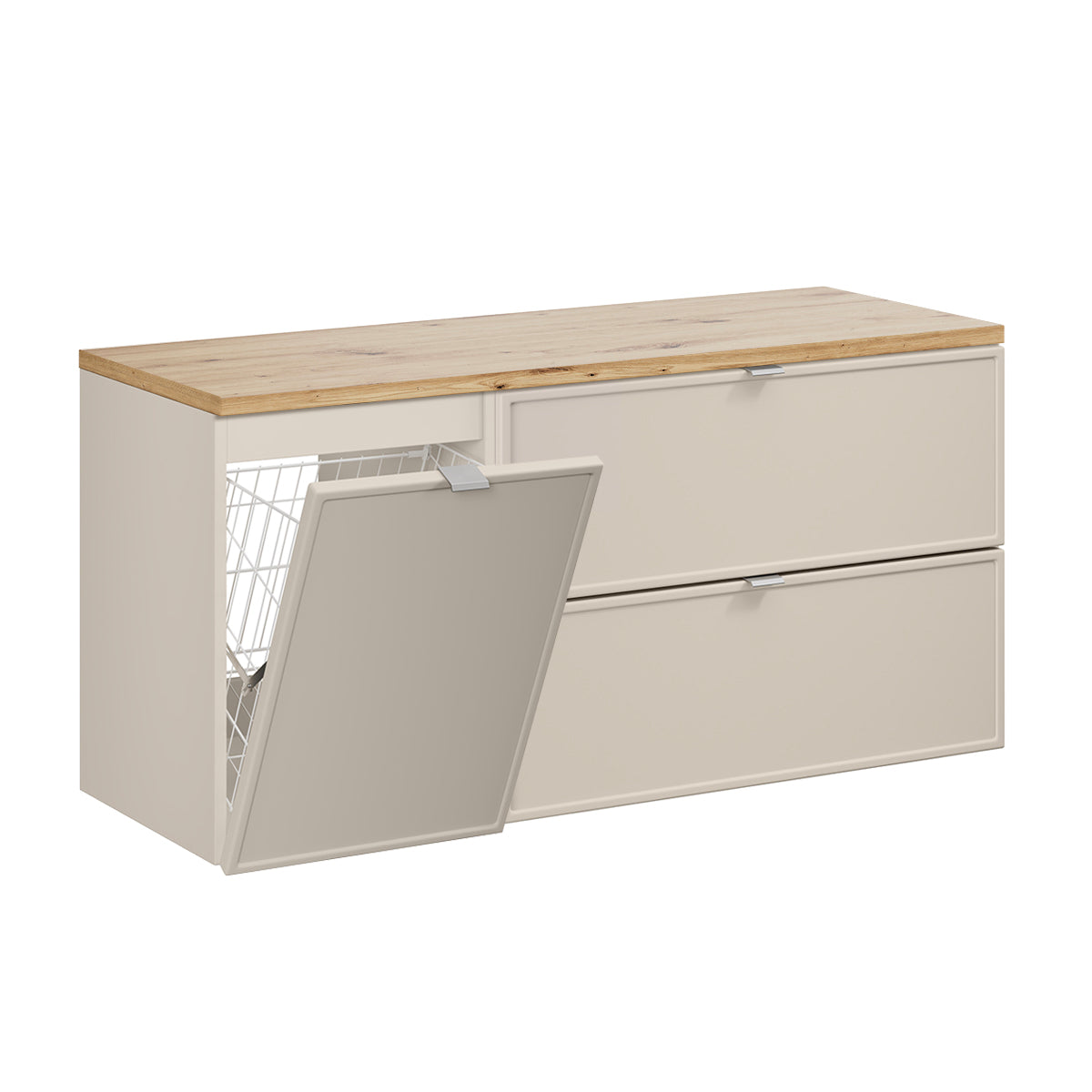 Mueble bajo lavabo cesto de ropa Alba