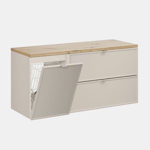 Móvel sob-lavatório 120cm cesto roupa Alba Caxemira