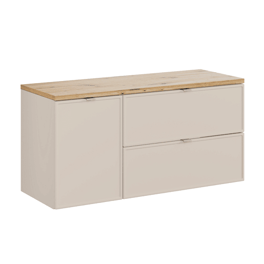 Móvel sob-lavatório 120cm cesto roupa Alba Caxemira