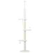 Árbol para Gato Aglomerado de Madera, Felpa, Sisal PawHut Árbol para Gato Aglomerado de Madera, Felpa, Sisal PawHut Blanco