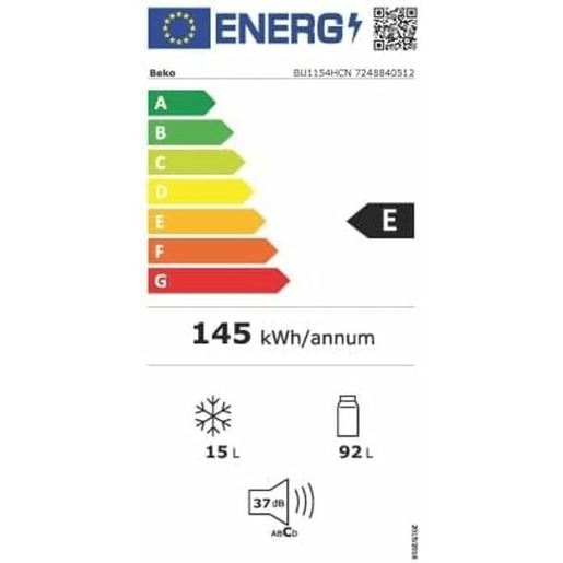 Frigorífico Combinado BEKO BU1154HCN Branco