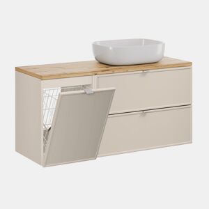 Móvel lavatório simples 120cm cesto roupa Alba Caxemira