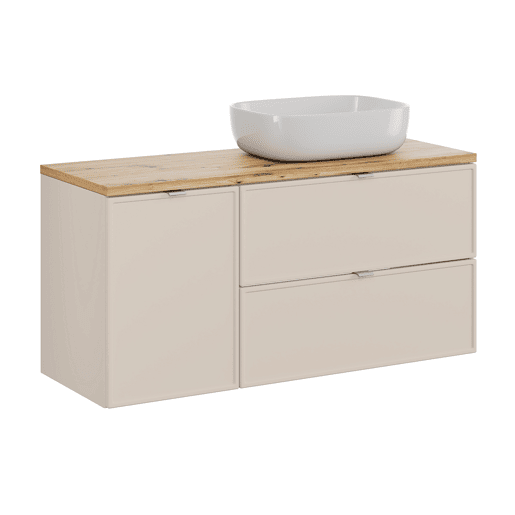 Móvel lavatório simples 120cm cesto roupa Alba Caxemira