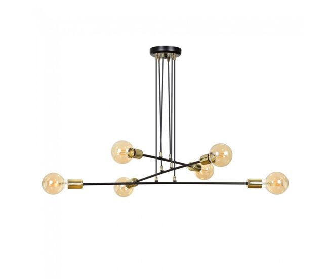 Lámpara de techo sives negro 6 luces marca wonderlamp