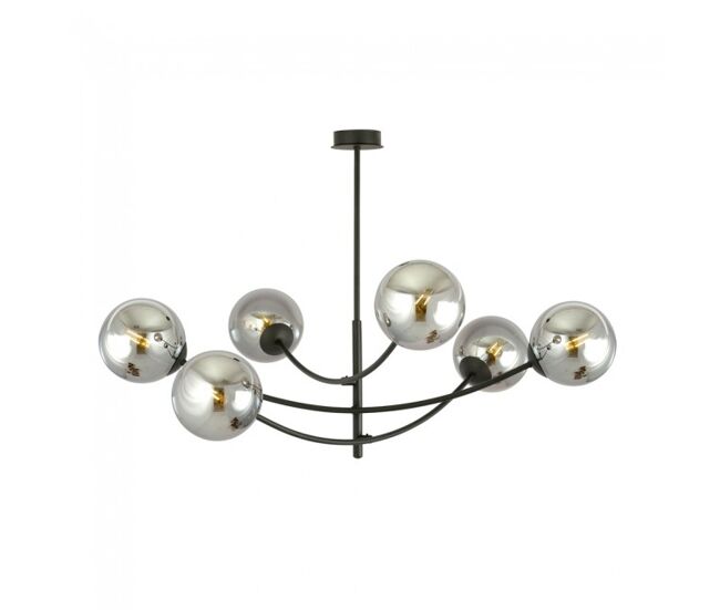 Lámpara de araña helmet grafito 6 luces marca wonderlamp