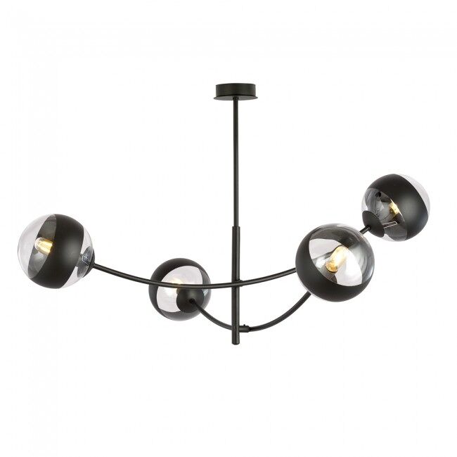Lámpara de techo Helmet (4 luces) Acero - Cristal Moderno