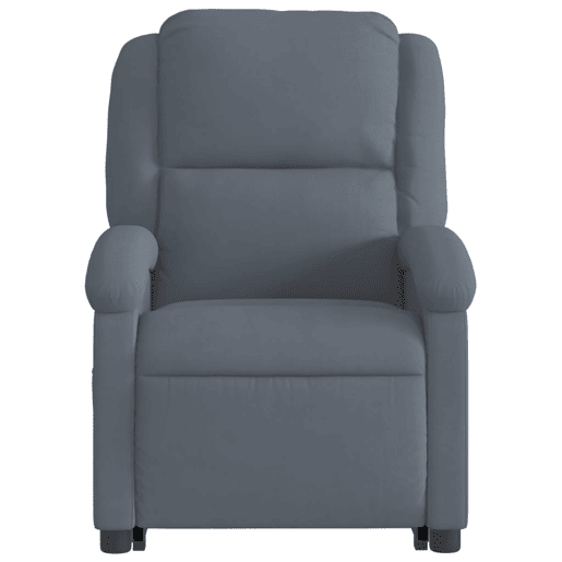 vidaXL Poltrona reclinável elevatória elétrica veludo cinzento-escuro vidaXL Poltrona reclinável elevatória elétrica veludo cinzento-escuro