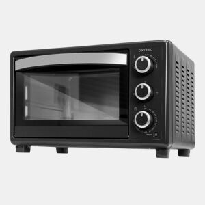 Cecotec Mini-forno elétrico multifunções, 23 litros de capacidade e porta com vidro duplo.
