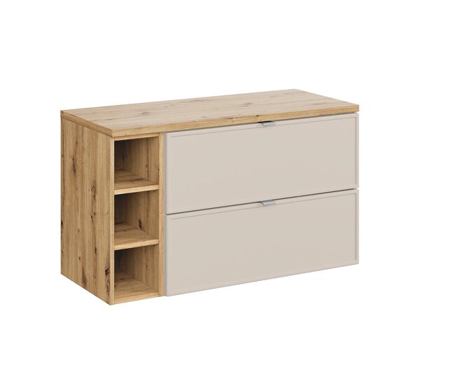 Mueble bajo lavabo 100cm 3 compartimientos alba cachemira