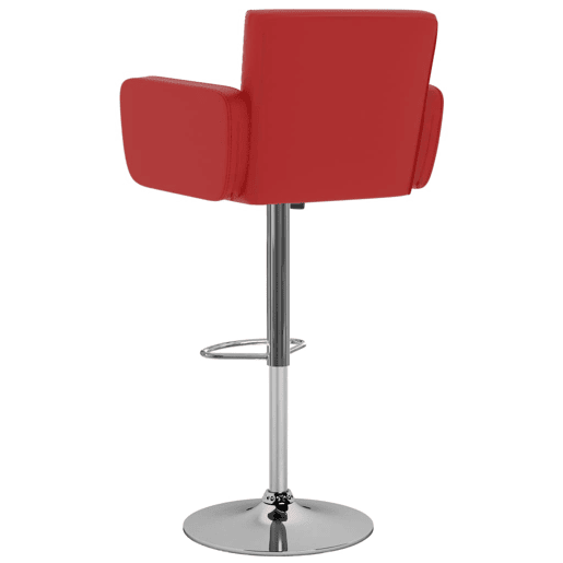 vidaXL Bancos de bar 2 pcs couro artificial vermelho