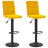 vidaXL Bancos de bar 2 pcs veludo amarelo mostarda
