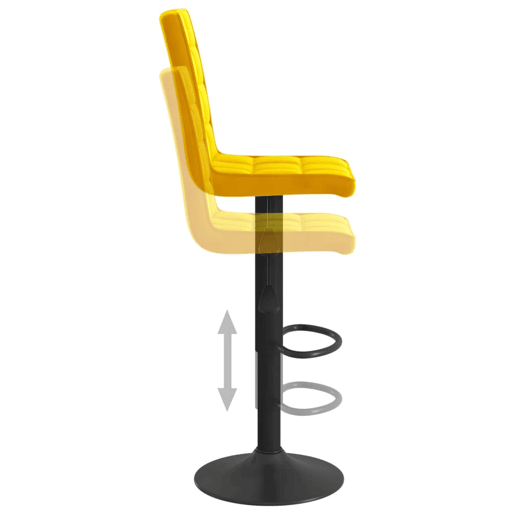 vidaXL Bancos de bar 2 pcs veludo amarelo mostarda vidaXL Bancos de bar 2 pcs veludo amarelo mostarda