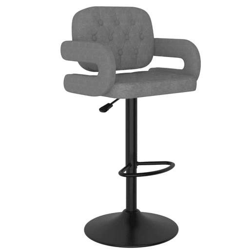 vidaXL Bancos de bar 2 pcs tecido cinzento-claro vidaXL Bancos de bar 2 pcs tecido cinzento-claro