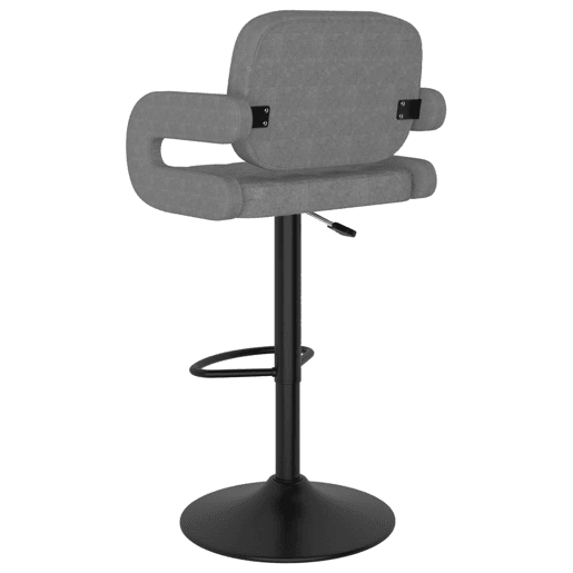 vidaXL Bancos de bar 2 pcs tecido cinzento-claro vidaXL Bancos de bar 2 pcs tecido cinzento-claro