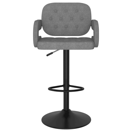 vidaXL Bancos de bar 2 pcs tecido cinzento-claro vidaXL Bancos de bar 2 pcs tecido cinzento-claro