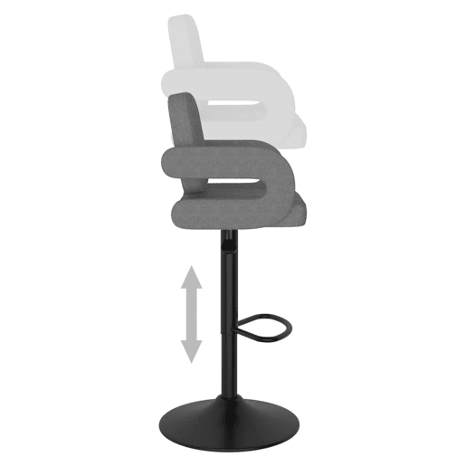 vidaXL Bancos de bar 2 pcs tecido cinzento-claro vidaXL Bancos de bar 2 pcs tecido cinzento-claro