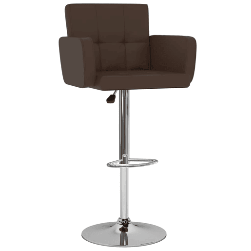 vidaXL Bancos de bar 2 pcs couro artificial castanho vidaXL Bancos de bar 2 pcs couro artificial castanho