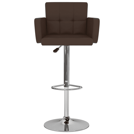 vidaXL Bancos de bar 2 pcs couro artificial castanho vidaXL Bancos de bar 2 pcs couro artificial castanho