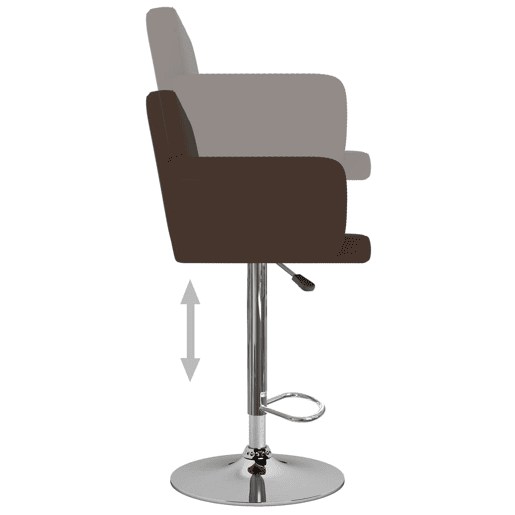 vidaXL Bancos de bar 2 pcs couro artificial castanho vidaXL Bancos de bar 2 pcs couro artificial castanho