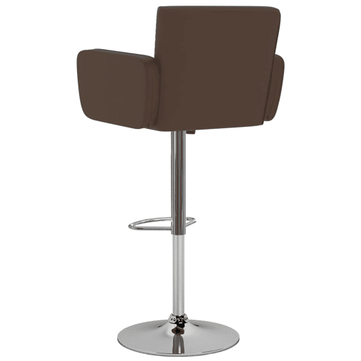vidaXL Bancos de bar 2 pcs couro artificial castanho vidaXL Bancos de bar 2 pcs couro artificial castanho