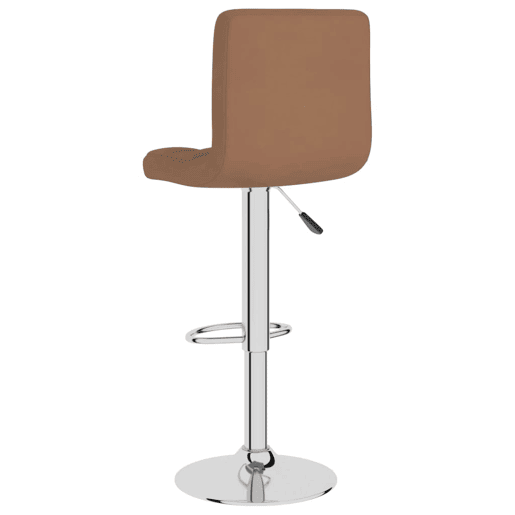 vidaXL Banco de bar tecido castanho vidaXL Banco de bar tecido castanho