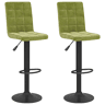 vidaXL Bancos de bar 2 pcs veludo verde-claro