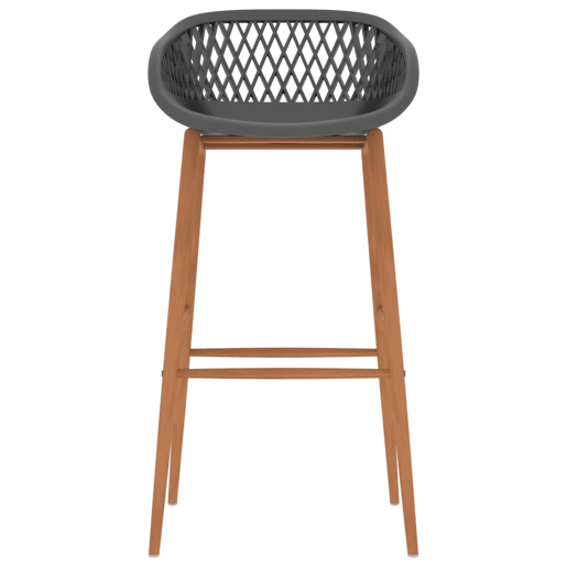 vidaXL Cadeiras de bar 2 pcs cinzento